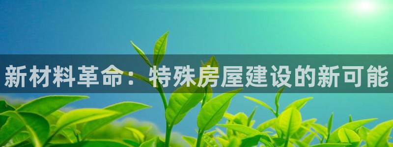 亚洲NG体育跌：新材料革命：特殊房屋建设的新可能