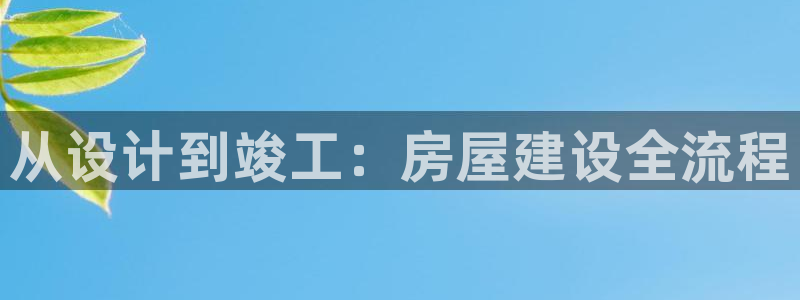 NG体育在线：从设计到竣工：房屋建设全流程